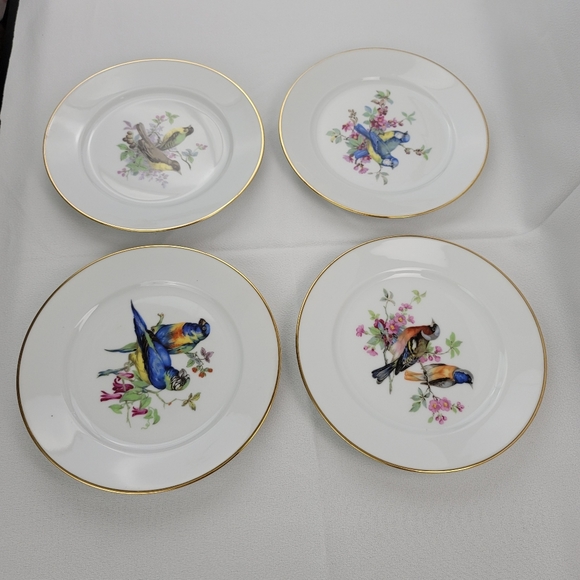 (4) Vtg JKW Western Germany Fine Porcelain Bird Plates - Picture 8 of 16